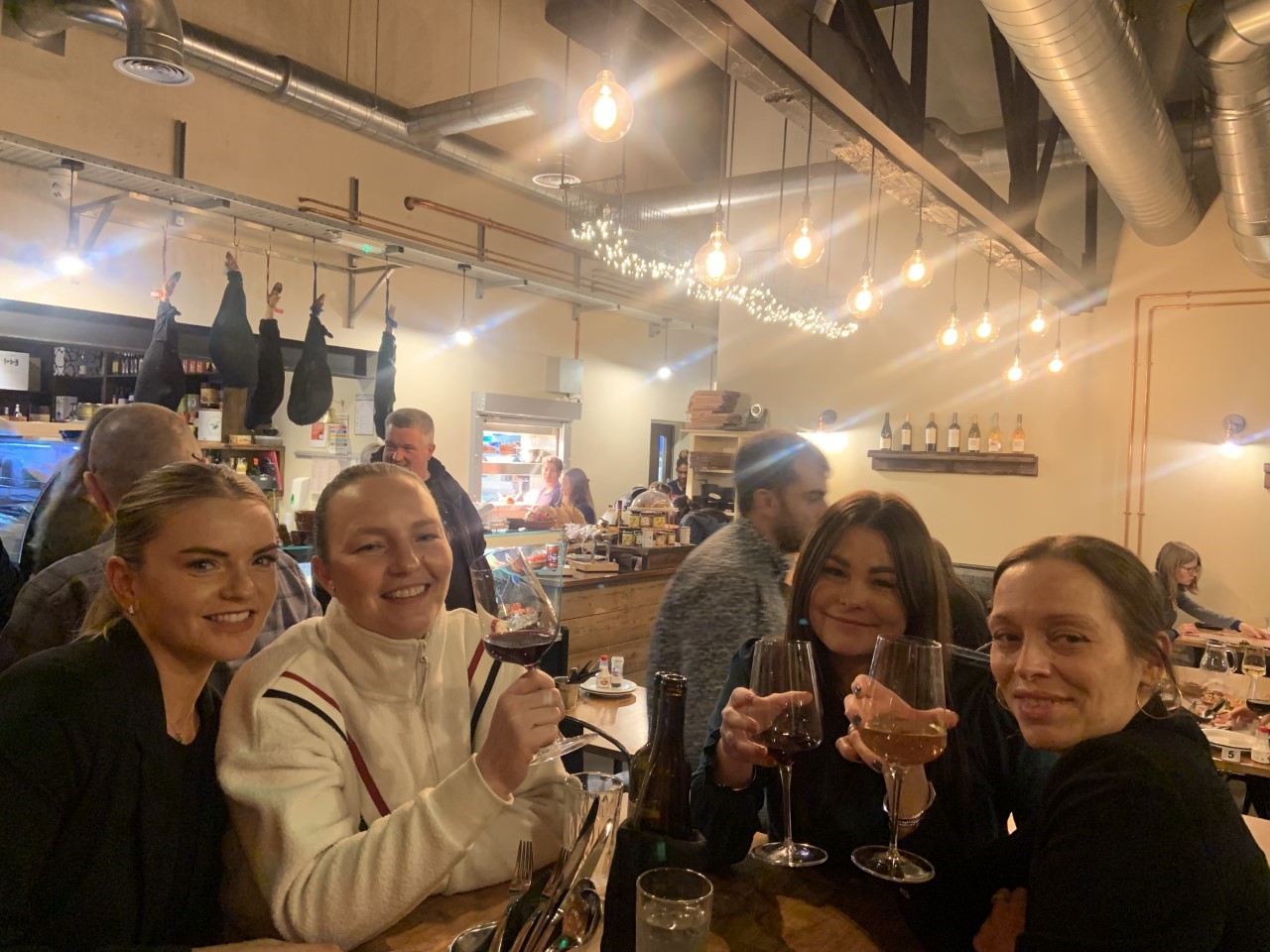 DEC5 Looking forward to our Xmas works night out in Manchester but a little pre one to get us in the mood the other week was good fun. Food giggles and a little wine always a nice treat at Santiagos.